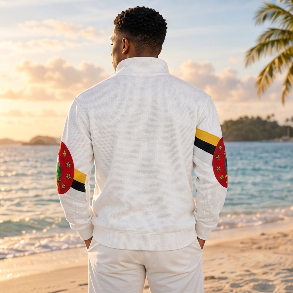Men’s Casual Pullover Shirt With Half Zipper