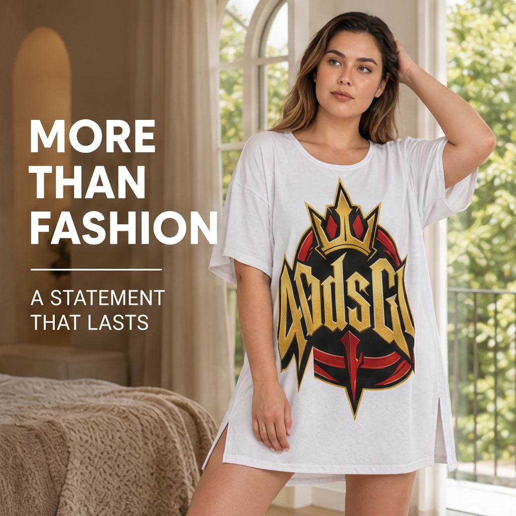 Women's Drop-Shoulder T-Shirt with Side Split and Shorts