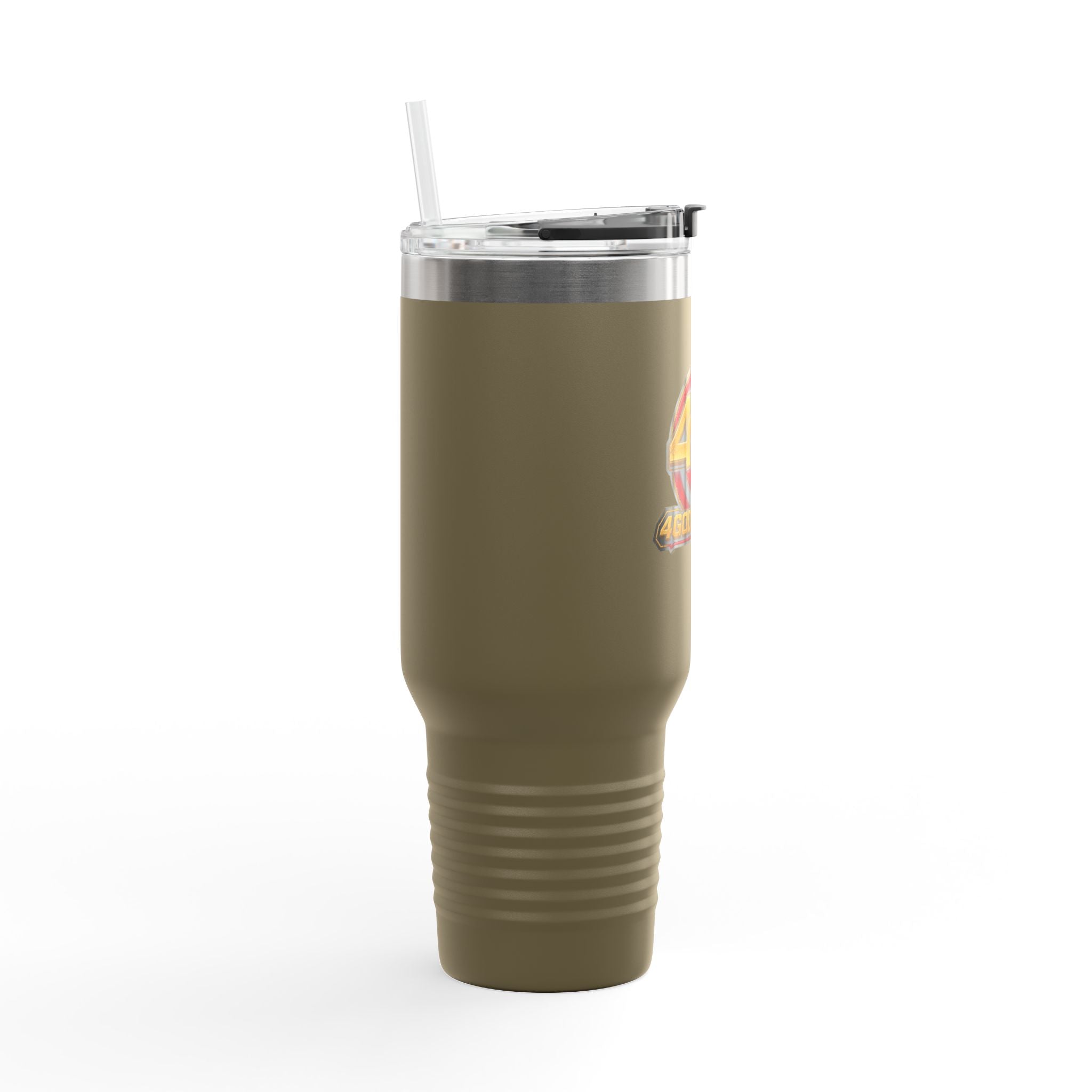 4GodsGlory 40oz Insulated Travel Mug – Double-Wall Stainless Tumbler with Straw