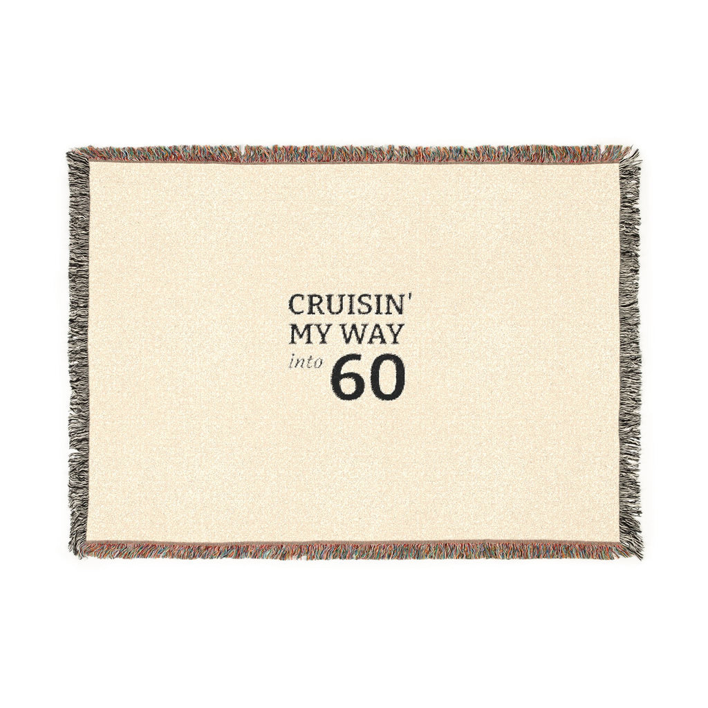 Cruisin' My Way to 60 Woven Blanket — 60th Birthday Throw