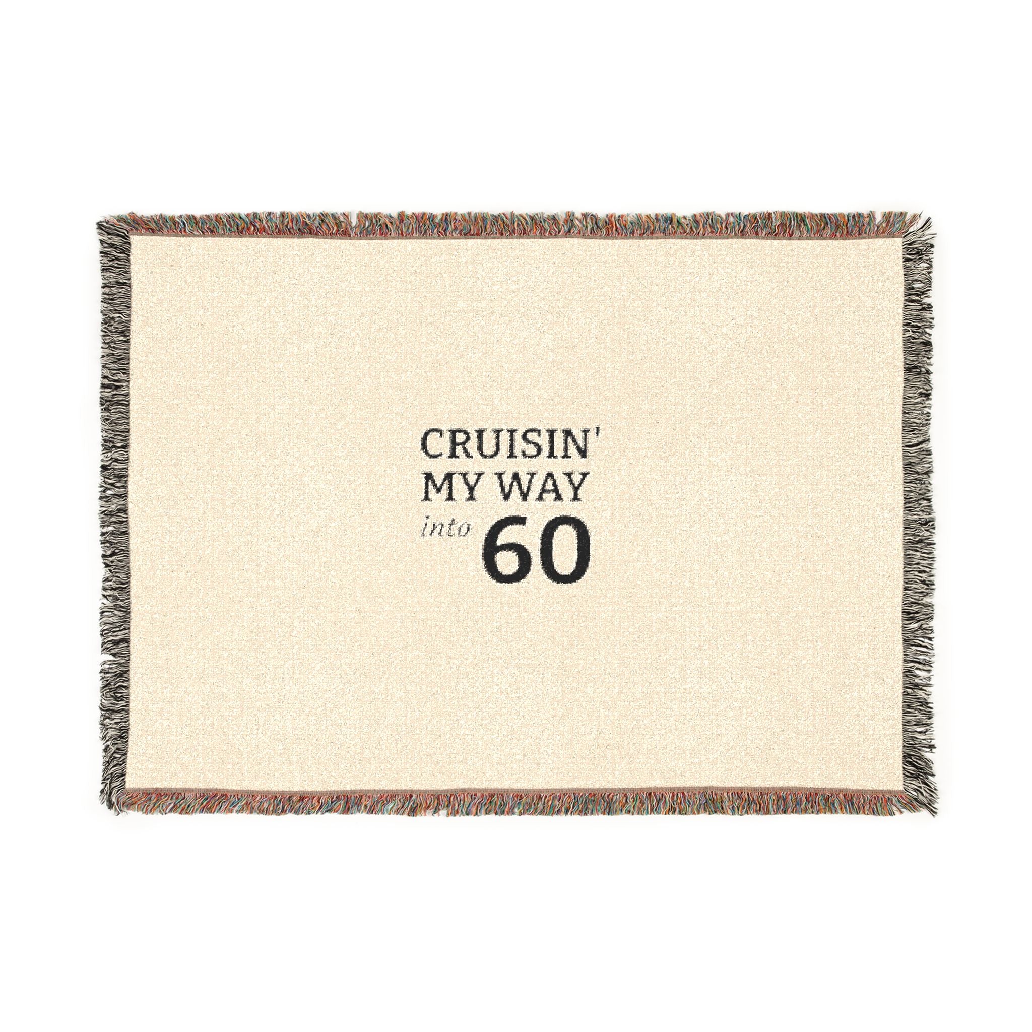 Cruisin' My Way to 60 Woven Blanket — 60th Birthday Throw