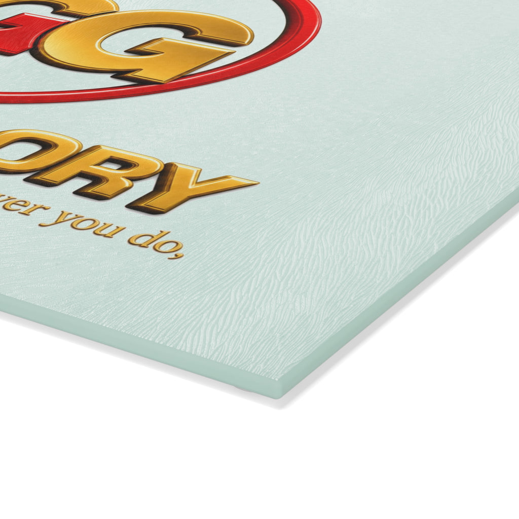 Glass Cutting Board — 4GodsGlory Christian Kitchen Decor (1 Corinthians 10:31)