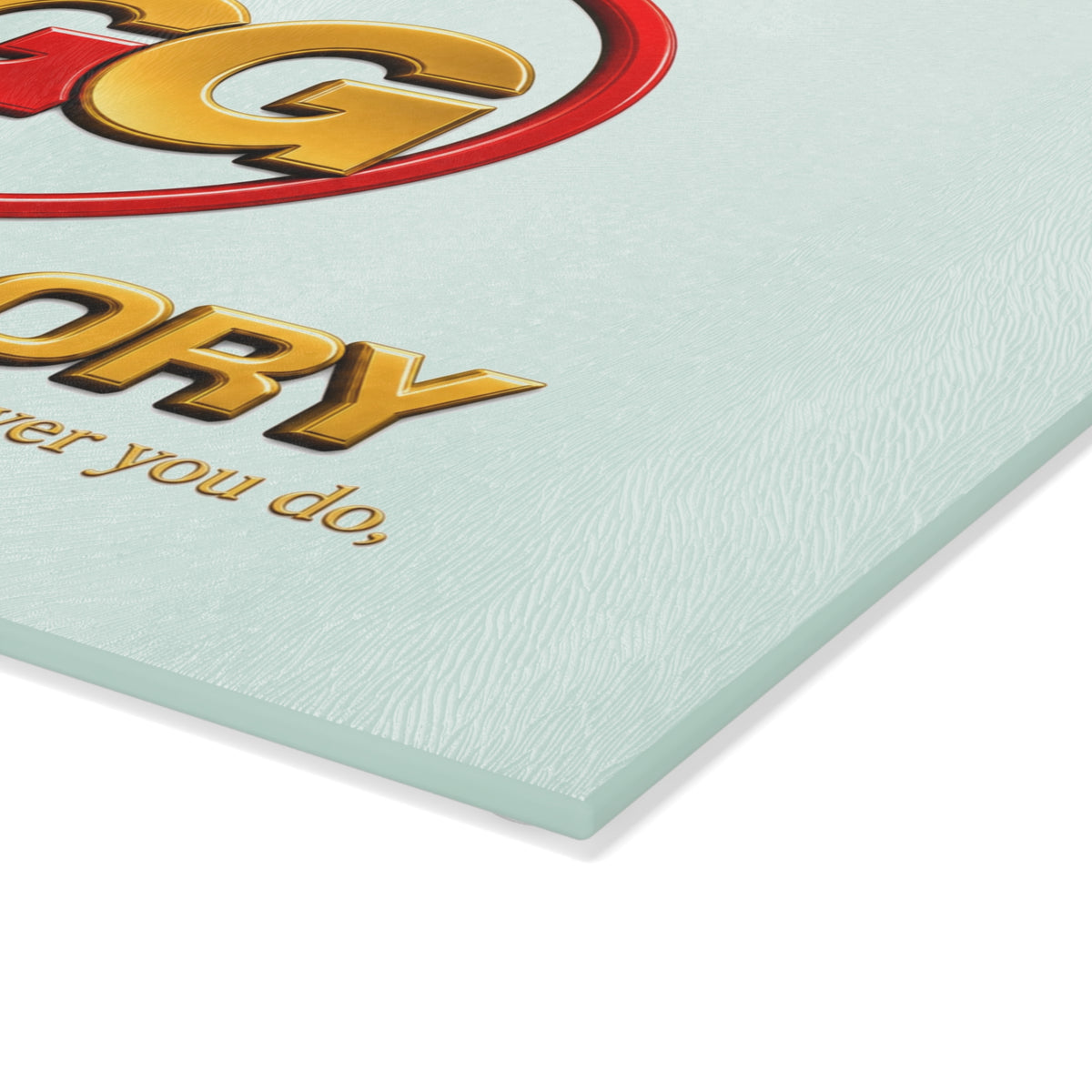 Glass Cutting Board — 4GodsGlory Christian Kitchen Decor (1 Corinthians 10:31)