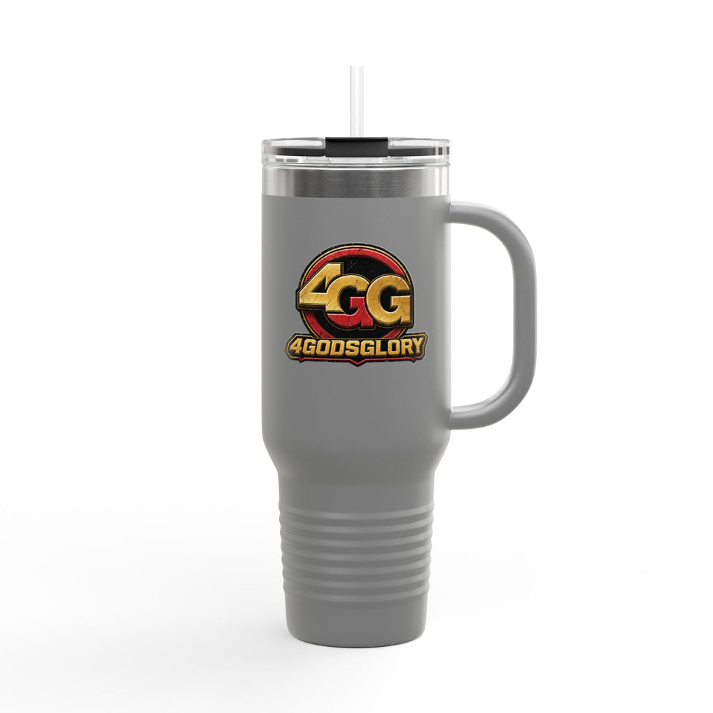 4GodsGlory 40oz Insulated Travel Mug – Double-Wall Stainless Tumbler with Straw