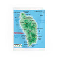 Dominica Map Wall Tapestry - Colorful Island Map Poster for Home, Classroom & Travel Lovers