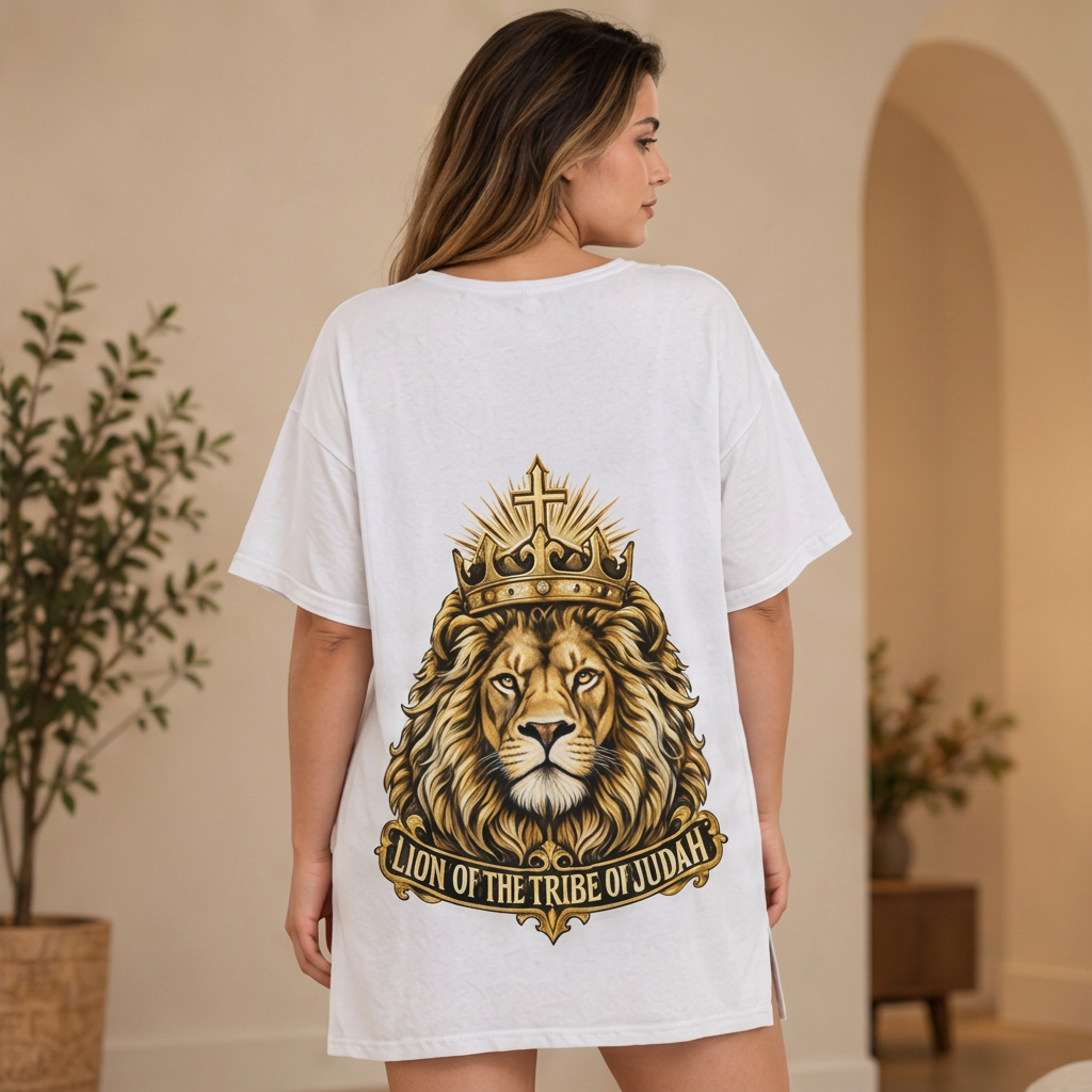 Women's Drop-Shoulder T-Shirt with Side Split and Shorts