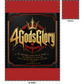 Travel Blanket - "4 God’s Glory" Inspirational Christian Prayer Throw with Pouch