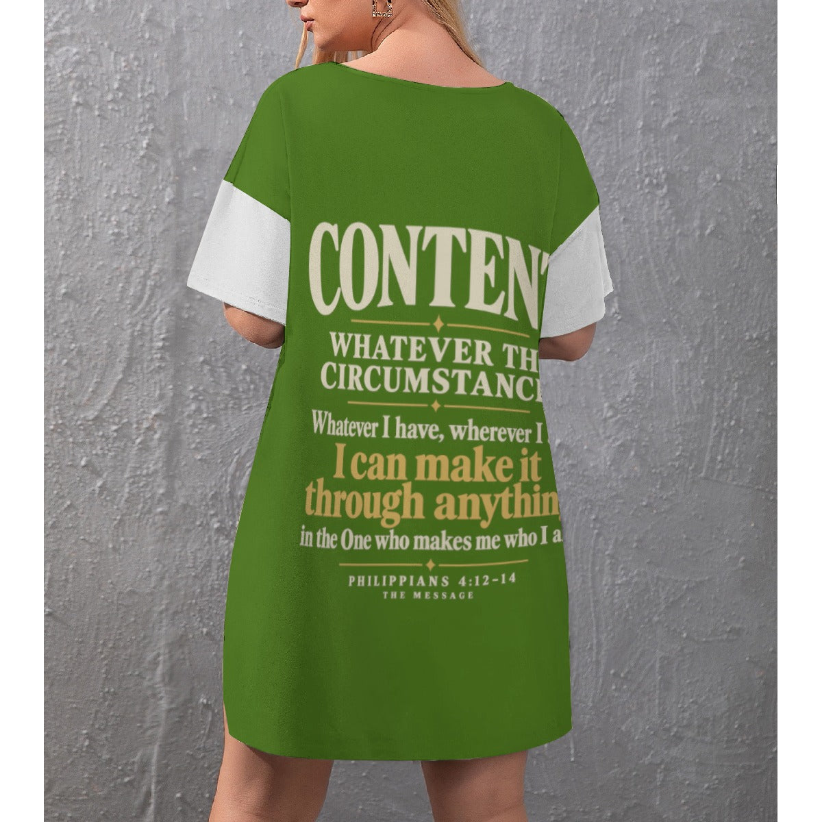 Women's Drop-Shoulder T-Shirt with Side Split and Shorts