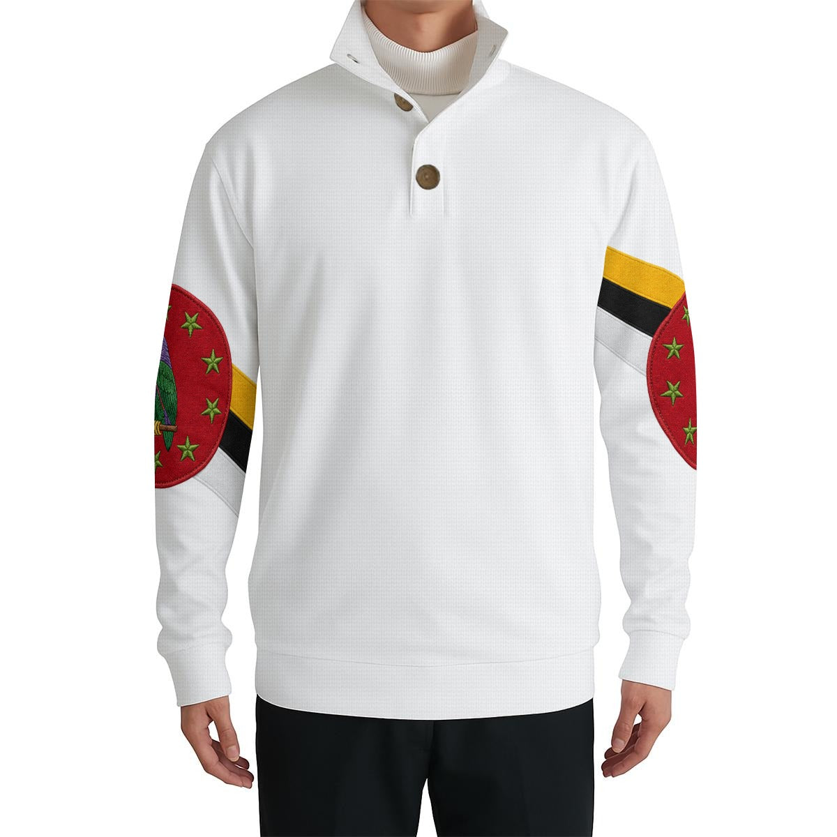 Men’s Casual Pullover Shirt With Half Zipper
