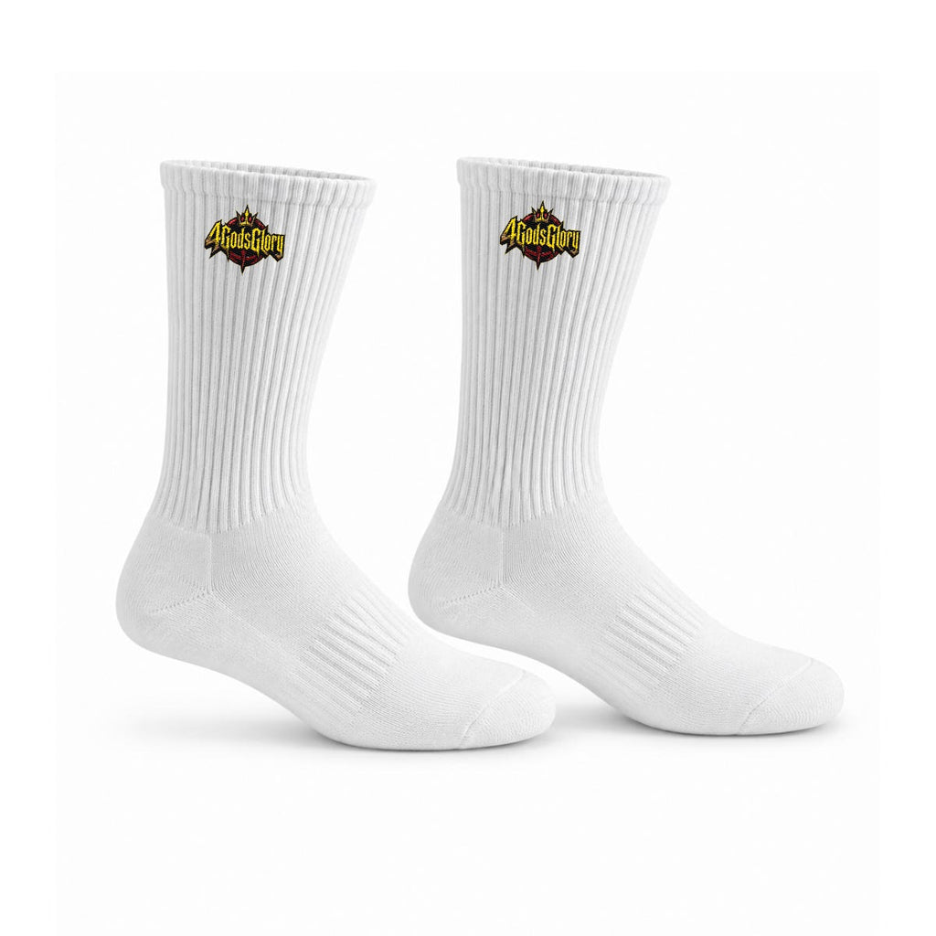 Embroidery Sports Cotton Crew Socks|Cotton