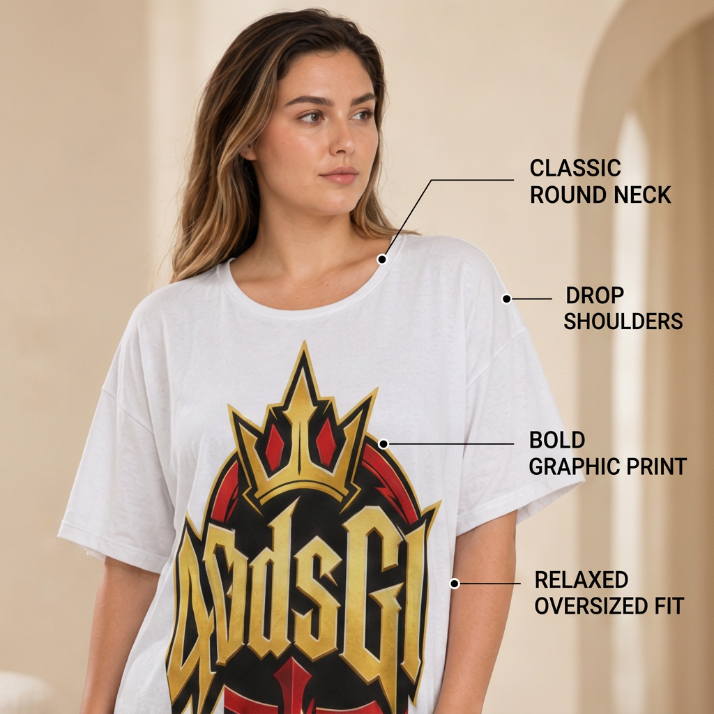 Women's Drop-Shoulder T-Shirt with Side Split and Shorts