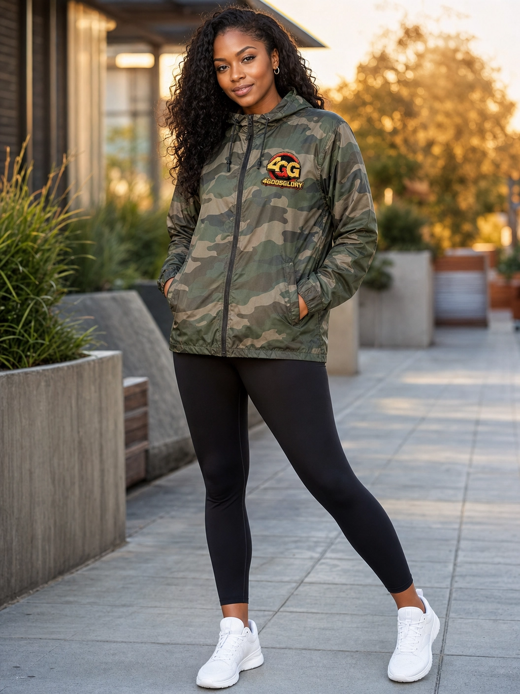 Water-Resistant Lightweight Zip-Up with Hood | Faith-Inspired Streetwear | Unisex