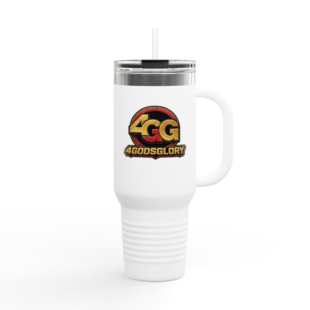 4GodsGlory 40oz Insulated Travel Mug – Double-Wall Stainless Tumbler with Straw