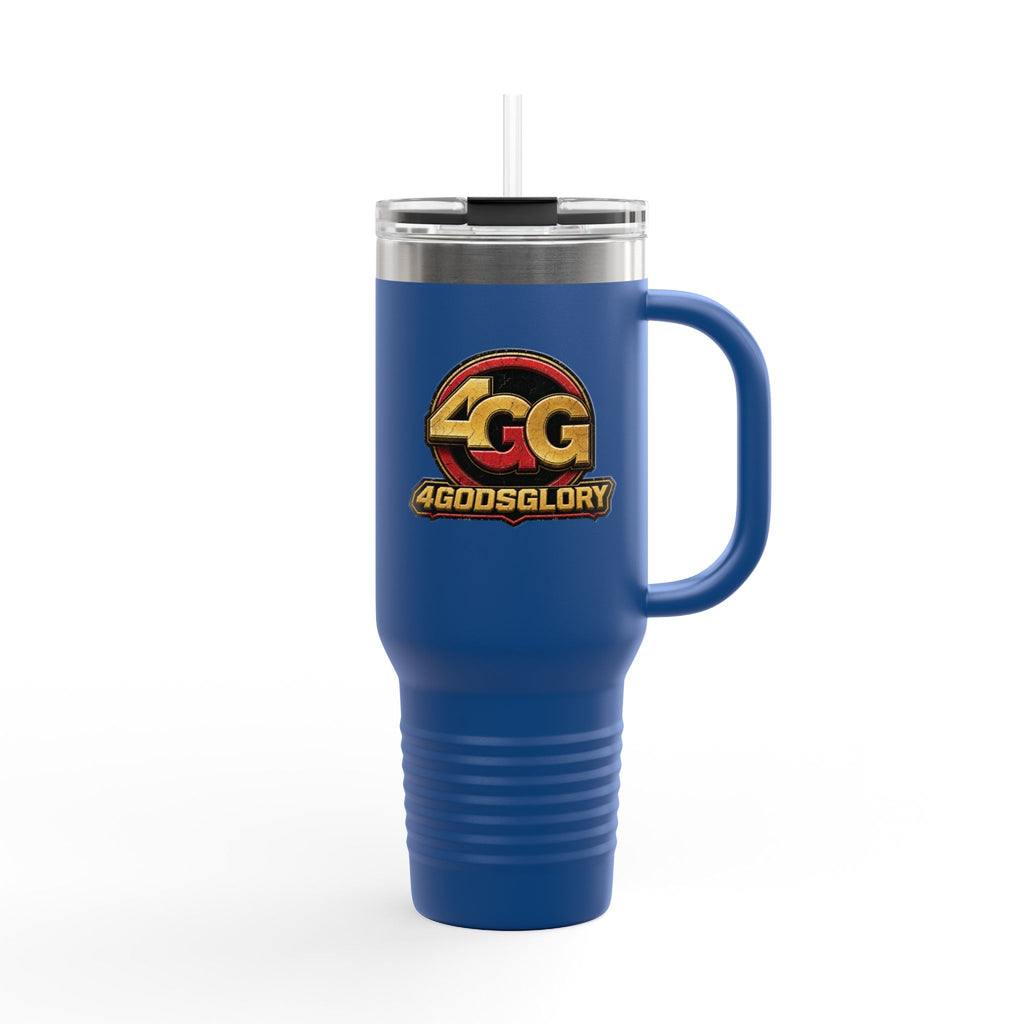 4GodsGlory 40oz Insulated Travel Mug – Double-Wall Stainless Tumbler with Straw