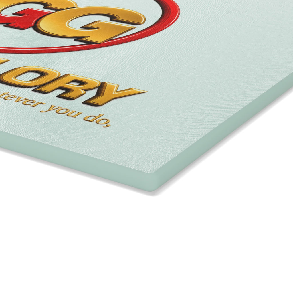 Glass Cutting Board — 4GodsGlory Christian Kitchen Decor (1 Corinthians 10:31)