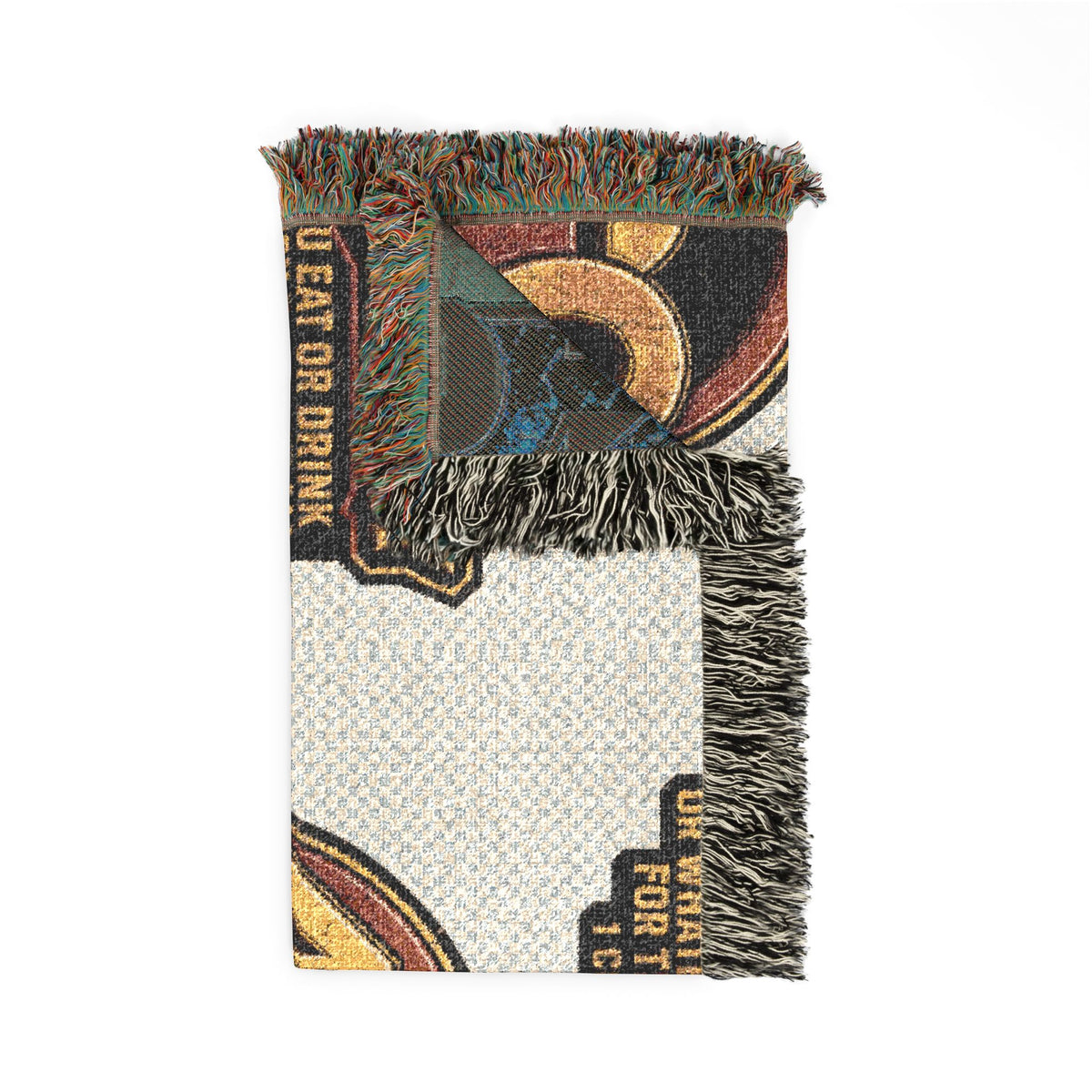 4G 4GodsGlory Woven Throw Blanket — Logo Pattern Cozy Decorative Throw