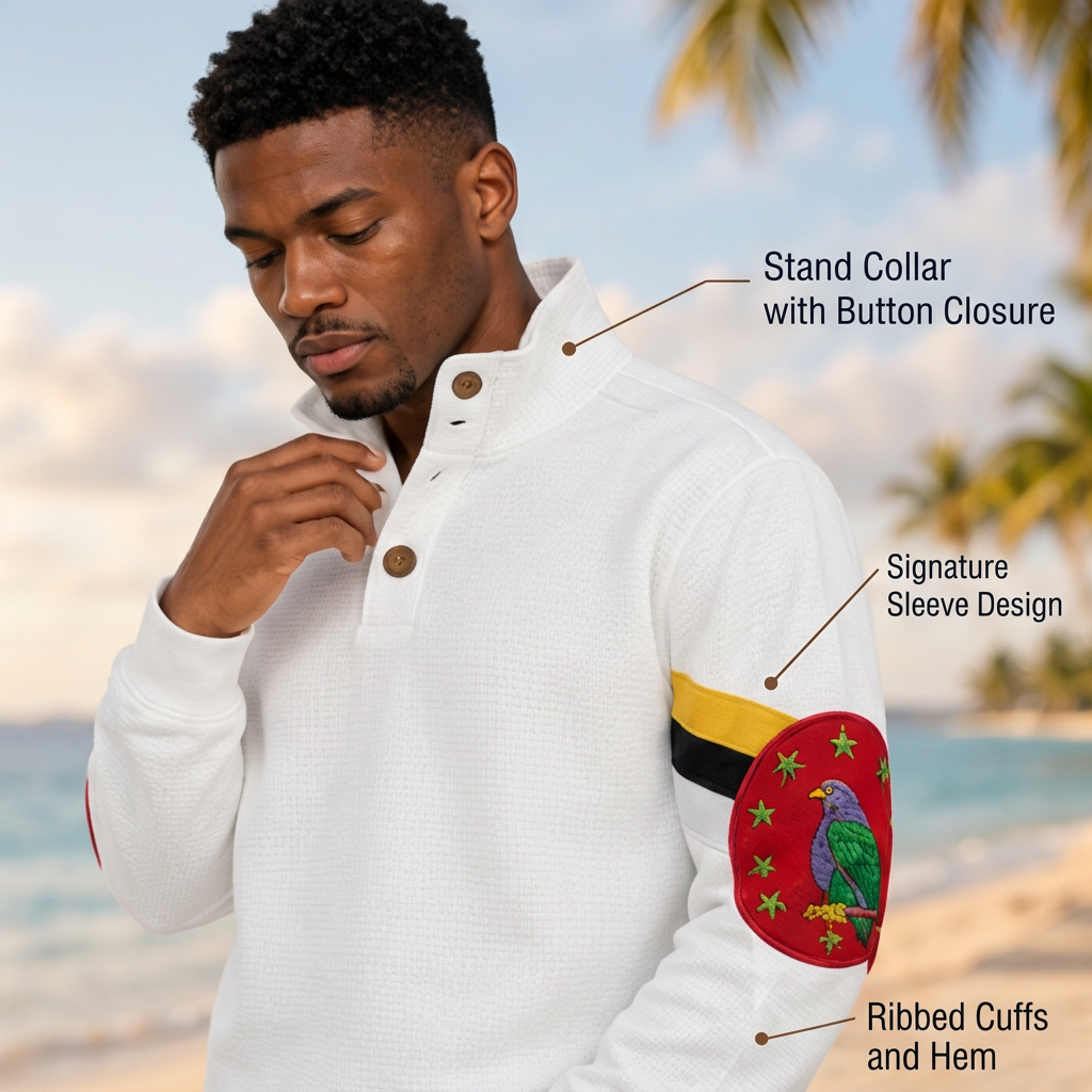 Men’s Casual Pullover Shirt With Half Zipper