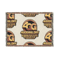 4G 4GodsGlory Woven Throw Blanket — Logo Pattern Cozy Decorative Throw