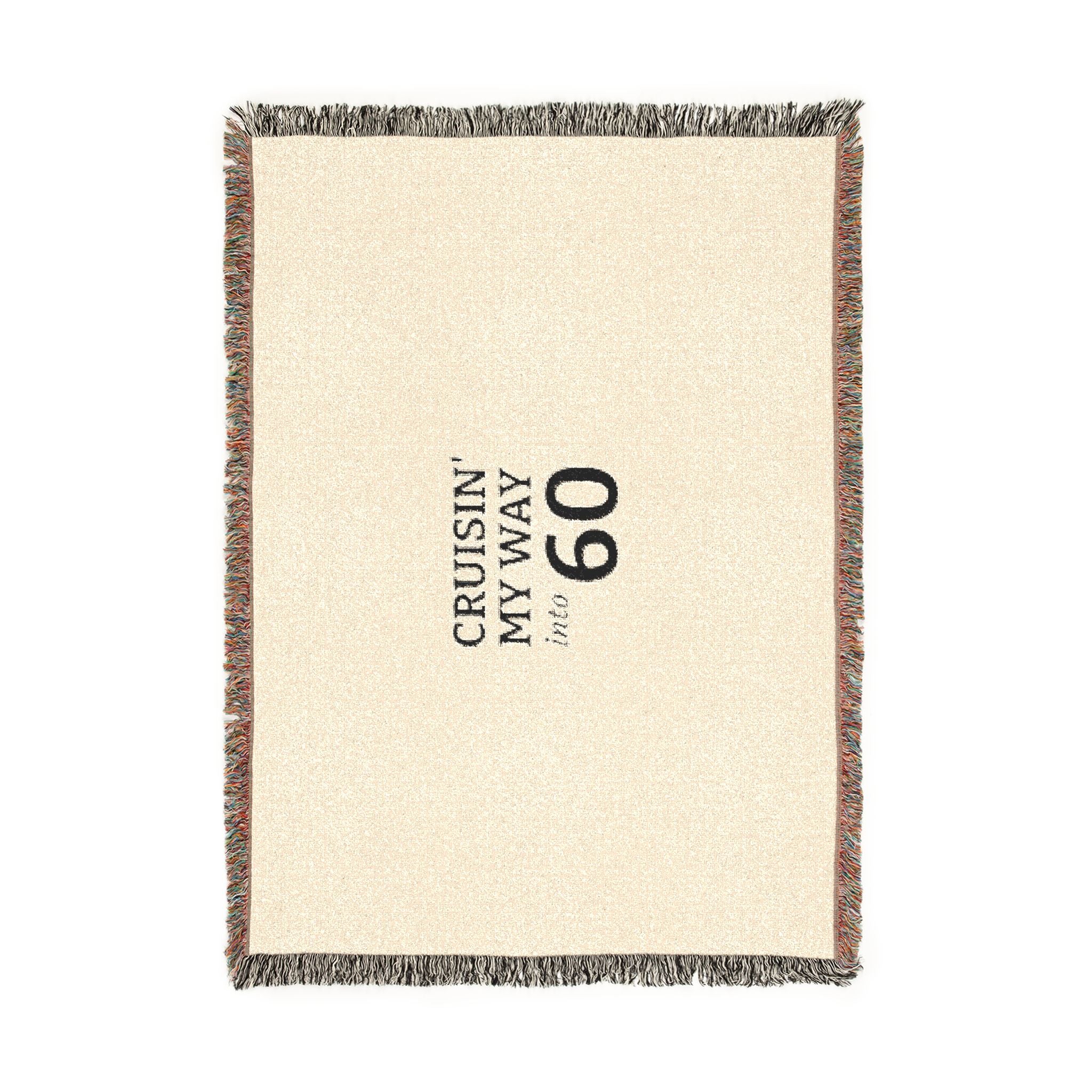 Cruisin' My Way to 60 Woven Blanket — 60th Birthday Throw