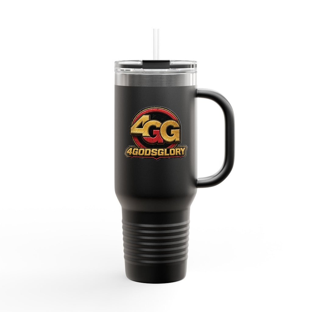 4GodsGlory 40oz Insulated Travel Mug – Double-Wall Stainless Tumbler with Straw