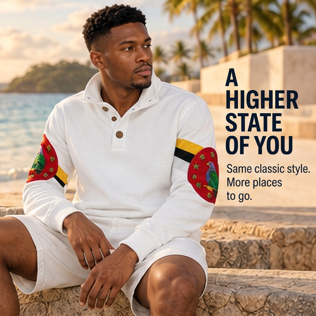Men’s Casual Pullover Shirt With Half Zipper