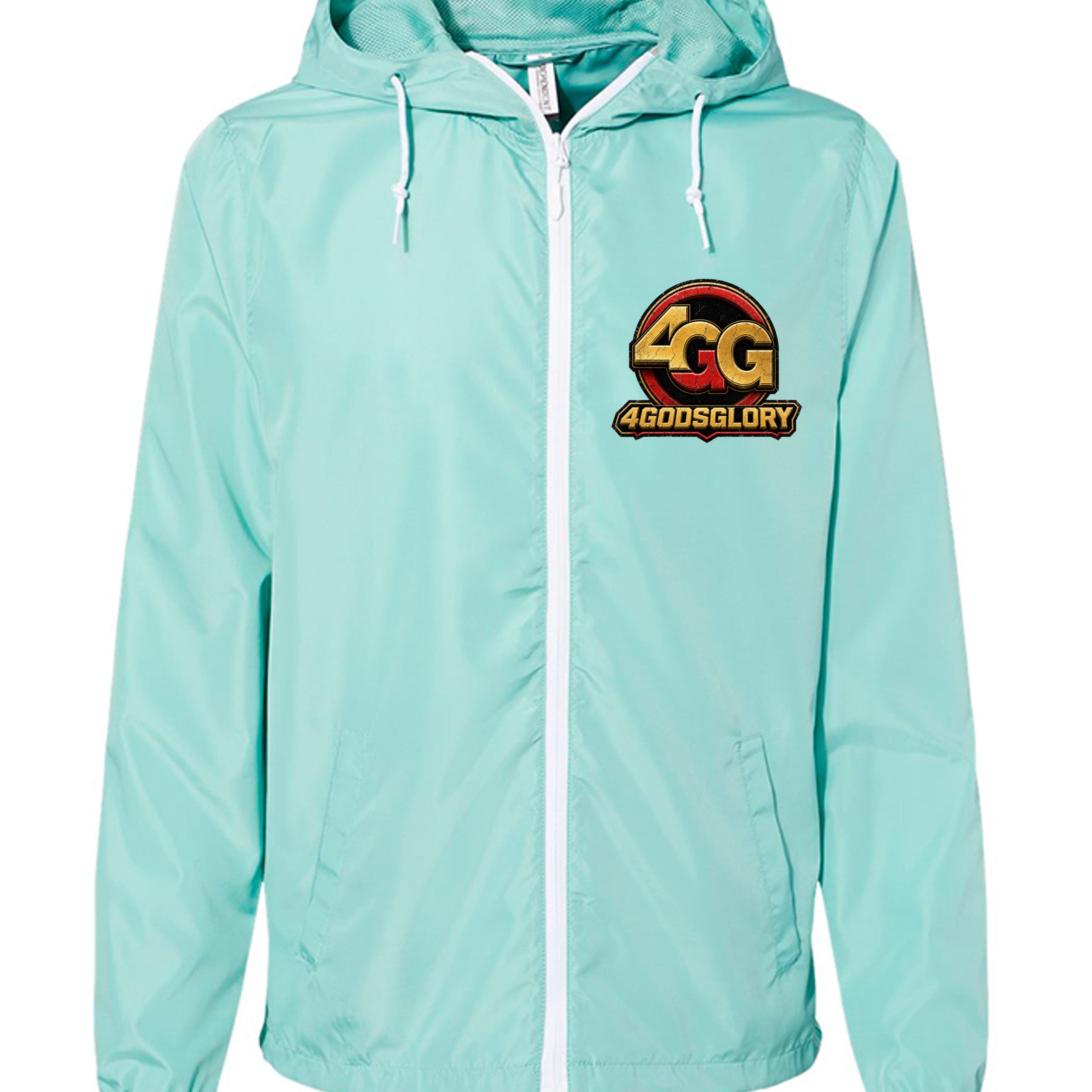 Aqua/ White Zipper - EXP54LWZ - FRONT